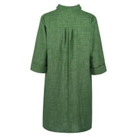 Haljina za žene - V vrat Ležerne prilike Labava haljina Pulover dugih rukava Smjena čvrstog haljina