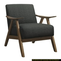 Akcentna stolica, sredina vecku Lounge Fotelja, tapecirana stolica za preklinje s drvenim okvirom i