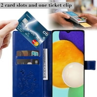za Samsung Galaxy A 5G novčanik, Chickstand CASS sa držačem kreditne kartice, reljefni leptir uzorak