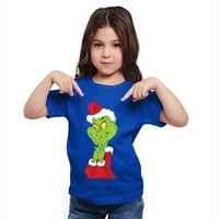 Grinch zeleni božićni pamuk Thirt Crtani dječji tee kostim za djevojke dječake kratki rukav