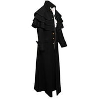 Penkaiy Men Button Fashion Steampunk Vintage Tailcoat Jakna Gothic Frock Unični kaput Svečano odijelo
