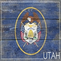 FL OZ Keramička šolja, državna zastava Rustikal Utah, perilica posuđa i mikrovalna pećnica sef