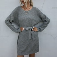 Floleo ženski džemper zazor jesen zimske ženske solidne boje labave velike veličine dugi džemperski