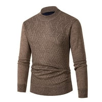 Ketyyh-CHN Zimski džemperi za muškarce Vintage Dukserirt muški pulover vrhove Khaki, 2xL