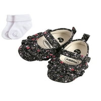 Dojenčad za bebe devojke casual cipele cvjetne tiskane rufšene meke jedinice princeze ravne cipele