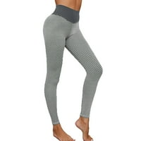 Žene Stretch Yoga Tajice Fitness Trčanje Teretana Sportska dužina Aktivne hlače Grey XXL
