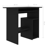 Desk crne 31.5 X17.7 X29.1 Dizajnirano drvo