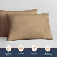 Svilenkast mekani i glatki egipatski pamučni navoj jastučnica dugačak spaj i prozračan, jednostavan