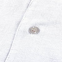 Colisha muškarci vrhovi bluza s dugim rukavima majice s majicom Klasična praznička rever od vrata Tunika košulja bijela l