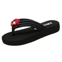 Sandale Žene Modni ljetni klip dno isjeckane cipele na plaži Papuče za žene crvena veličina 6.5