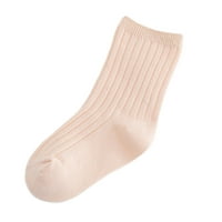 Hirigin Baby Proljeće Jesenske rebraste čarape Solidne boje Sol klizne čarape, Toddler Mid Tube Elastične čarape