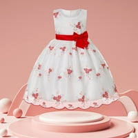 Little Girls haljine za Crewneck bez rukava bez rukava Cvjetni tulle princeza maturalna haljina