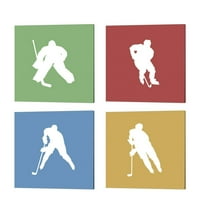 Metaverzni sportovi Mania 'Hockey Player Silhouette - Dio' Platno umjetnost