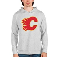 Muški antigua Heather sivi Calgary Flames apsolutni pulover hoodie