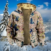 Muška jakna od runa s prevelike kapuljačenim priključom za dugi rukav zip up kaputi jesen zimski vježbanje