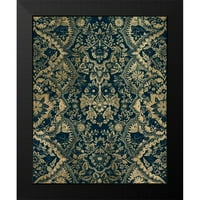 Vision Studio Crni moderni uokvireni muzej umjetnički print pod nazivom - barokna tapiserija u gradu