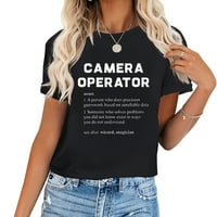 Ženska operater kamere - Funny Mesion Dictional Diction Okrugli majica