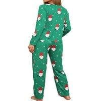 Paille žene božićne pidžame set noćna odjeća Xmas pidžama odjeća za spavanje dugih rukava PJS salon