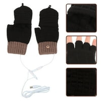 Par termalnih mittica na pola prsta zimske USB termičke rukavice Električne tople rukavice Termalne