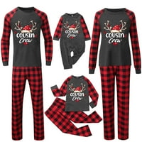 Yuelianxi Božić Family Pajamas Obori Family Božićni pidžami Početna Postavi Božićni print Pajamas Plaid