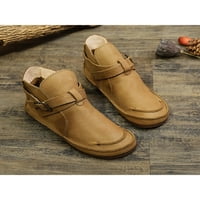 Tenmi Dame Comfort Casual cipela za cipele protiv klizanja Buckle Fau Fur Boot Office gležnjače CAMEL