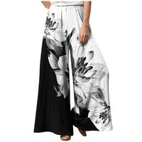 Rewenti Women moda Ležerne prilike elastične struine labave hlače pune dužine bijele 8