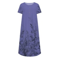 Fanxing Boho haljina za žene Ljeto, plus veličine Boemijski cvjetni print haljina, boho haljine za žene