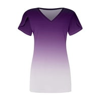 Žene Ljetne tuničke vrhove Pulover ženska majica kratkih rukava Grafički otisci V-izrez bluze m