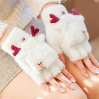Zimske tople rukavice Velvet tople rukavice slatke glave jelena Print rukavice meke tople rukavice