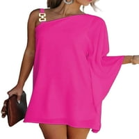 Rejlun Ženska majica Haljina Stherppy Sundress bat rukava kratke mini haljine labave boje boje plaže