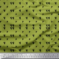 Soimoi Green Rayon tkanina apstraktori apstraktni dekor tkaninski tiskovski dvorište široko