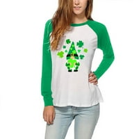 Košulje za žene Ženski modni casual sv. Patrickov dan tiskane majice s dugim rukavima TOP T majice za