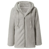 Ženski zimski kaputi, modni ženskoj jaknu za toplu FAU kaput zimski patentni patentni patentni dugi