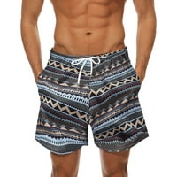 IOPQO muške šorc za muške ljetne modne casual havajske stile tiskane cvjetne hlače za plažu crna xxxxl