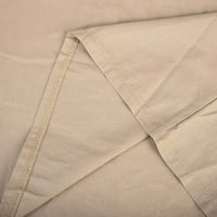 Ženske ljetne odjevne gaćice Podešava punu boju pamučna posteljina kratki rukav fit labav odijelo Mekane