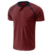Majice Inleife za muškarče, muške džepne majice kratkih rukava Casual Solid Sports Daily Tops bluza