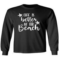 Život je bolji u majici s dugim rukavima na plaži