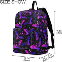 -Dake studentski ruksak za školu Šarene leptire Crni laptop ruksak za estetske školske torbe za knjige Casual Daypack ruksak odgovara laptopu