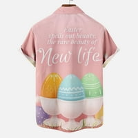 Hfyihgf sretne majice za muškarce Smiješne jaja Ispiši grafički vrhovi kratkih rukava s kratkim rukavima na havajskoj majici Ljetne majice