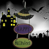 30x Halloween Hangel Ornament Witch Hat i kostur Papir Viseći ukras za zabavu Unutarnja otvorena ukleta kuća za druženje viseći privjesak