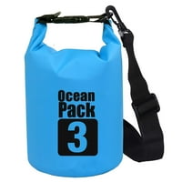 3L svijetlo plava 500D tarpaulin-cerave-caty PVC vodena vreća za suhu torbu za kajakaziranje Vožnja kanuom Ribolov Rafting Plivanje Kampiranje Snowboard