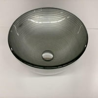 Okrugla folija podloška u kupaonici sudoper srebrne posude za sudopere od kaljenog stakla 1 2