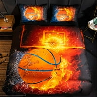 -Dake 3D košarka poželjna poželjna pokrova za prekrivač za teen Boys Sportska posteljina za posteljinu