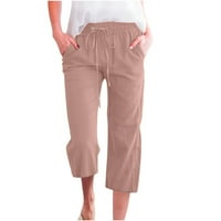 Široke pantalone za noge za žene Ženske modne palazzo hlače za žene modne ženske ležerne boje elastične