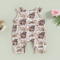 Calsunbaby Toddler Djevojke Odjeća odjeća odjeća za ljeto kombinuit zapadne cvjetne krave printom rukava