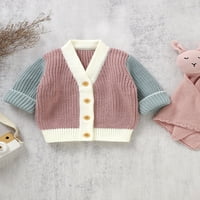 Binpure dječake Dječji pleteni džemper modni dugme s dugim rukavima Topla kardigan novorođenče jesenska