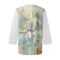 Košulje za ženske rukave APEPAL V vrat Ležerne Henley radne vrhove LACE patchwork bluze multicolor s