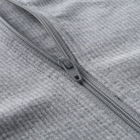 Gupgi ženski duboki V izrez dugih rukava s dugim rukavima gornji povremeni bazična majica