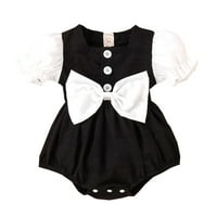 Romper Girls kratki rukav ruffles Bowknot Romper Bodysuit Dječja odjeća Dječja igračka odjeća Ljetni