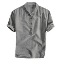 Obojena košulja i tanki ljetni gradijent viseći ovratnik cool muške pamučne muške bluze
